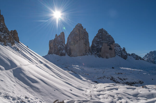 Tre Cime di Lavaredo dal lago di Landro
